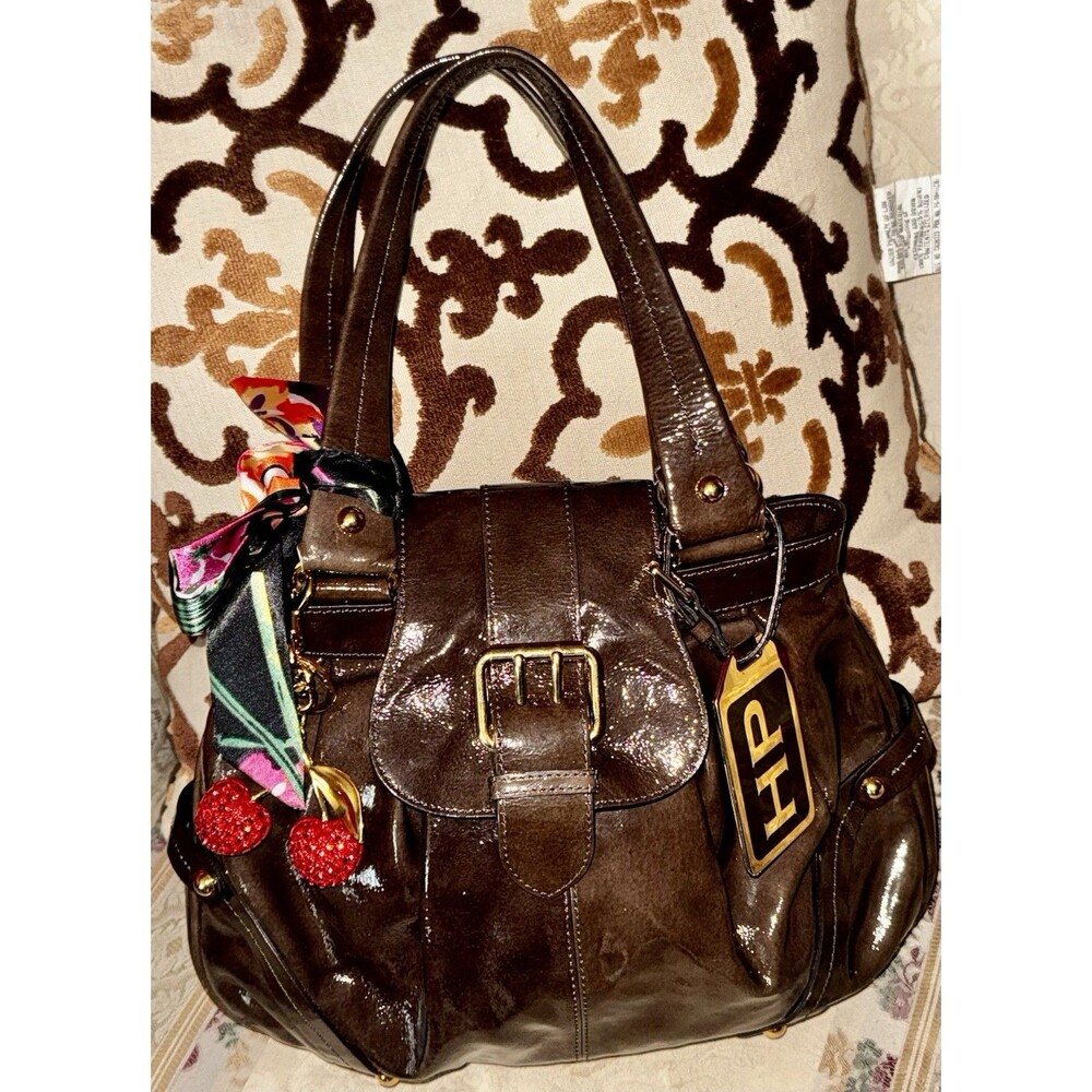 Rare  Dooney And Bourke Hayden Panettiere dark Green  Patent Leather